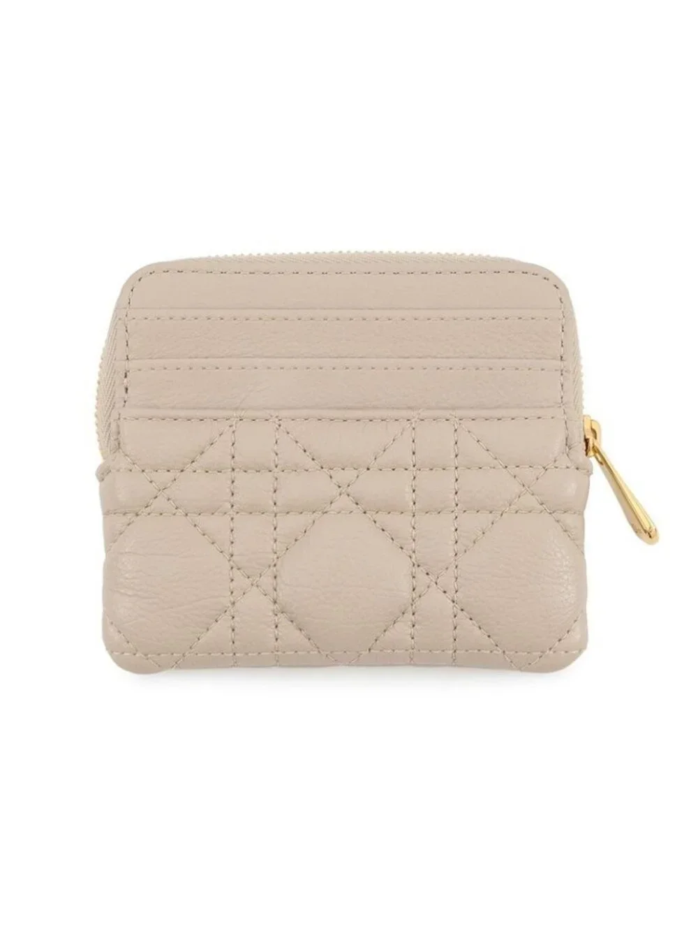 Dior Coin Case Cannage Caro Lavender Wallet Calf Leather
